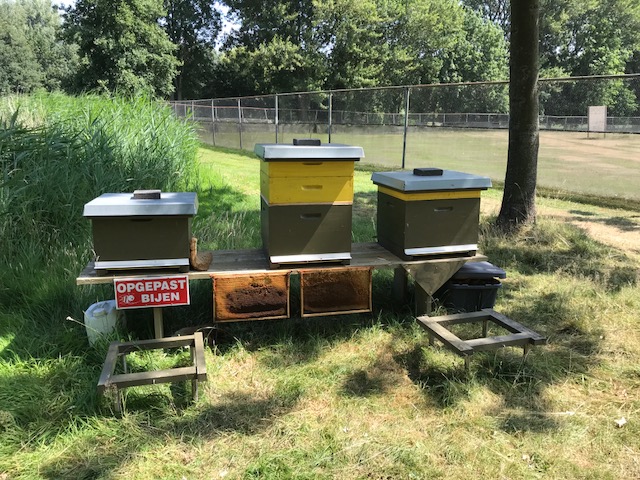 Hives on the course help to maintain fragile ecological balance